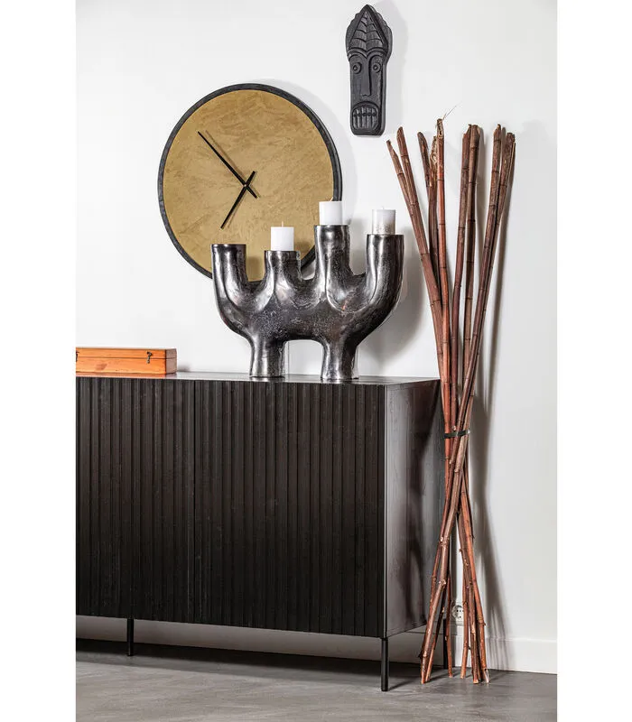 WOOOD Renske Wandklok - Velvet - Okergeel - 5x62x62 4 WOOOD Renske Wandklok - Velvet - Okergeel - 5x62x62 - Image 2