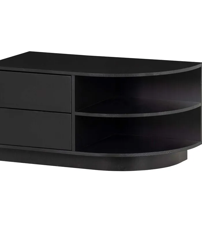 WOOOD Exclusive Exclusive Finca Tv Meubel Rond Rechts - Zwart - 40x78x40 3 WOOOD Exclusive Exclusive Finca Tv Meubel Rond Rechts - Zwart - 40x78x40