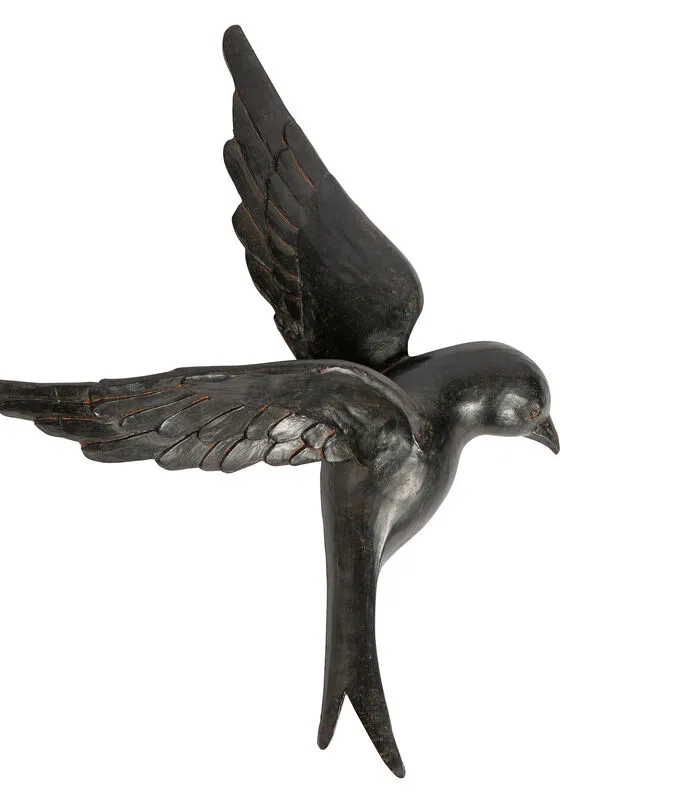 BePureHome Avaler Vogel Wanddeco XL - Hars - Zwart - 58x42x14 3 BePureHome Avaler Vogel Wanddeco XL - Hars - Zwart - 58x42x14