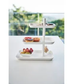 Yamazaki Serving Stand 3 Tiered - Tower - White -Meubilair Geschäft e54990953afa4e3ba135cd26d4251067