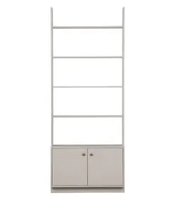WOOOD Boekenkast Madu - Grenen - Wolkengrijs - 200x80x35