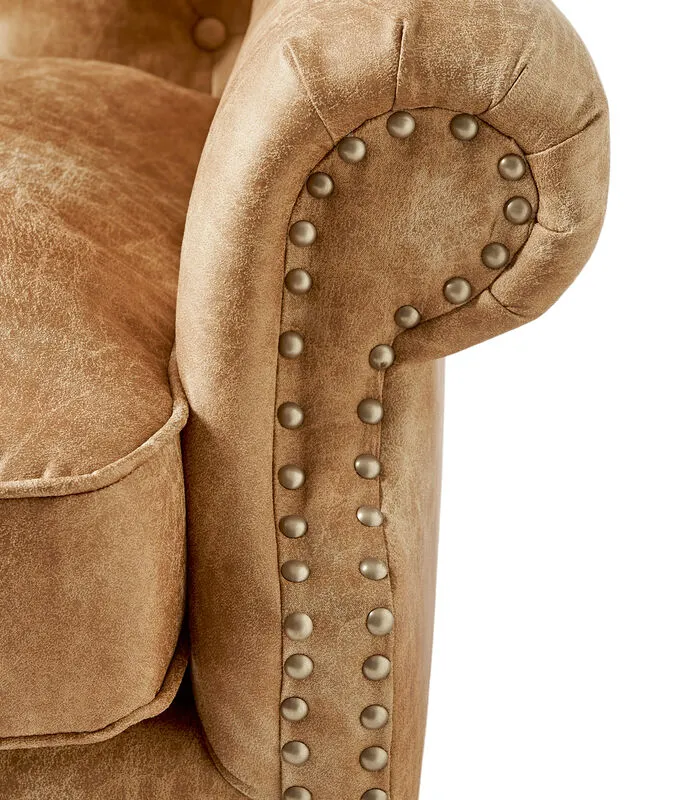 Rivièra Maison Franklin Park Wing Chair Pell Camel 4 Rivièra Maison Franklin Park Wing Chair Pell Camel - Image 2