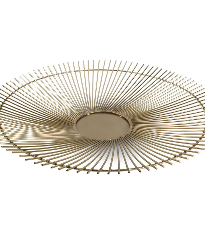 Salt & Pepper Draadmand 40xH5cm Goud Twisted Iris 3 Salt & Pepper Draadmand 40xH5cm Goud Twisted Iris