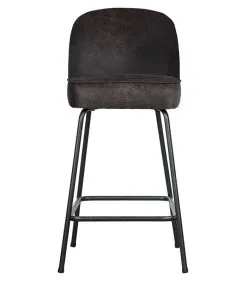 BePureHome Vogue Barstoel 65 Cm - Recycle Leer - Zwart - 89x50x55