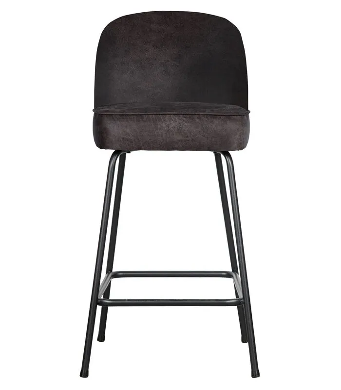 BePureHome Vogue Barstoel 65 Cm - Recycle Leer - Zwart - 89x50x55 3 BePureHome Vogue Barstoel 65 Cm - Recycle Leer - Zwart - 89x50x55