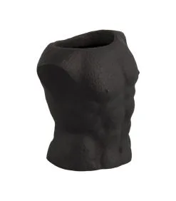 PRESENT TIME Bloempot Male - Zwart - 12x19,5x20,5 Cm -Meubilair Geschäft e88553c090de481396720a4dac2923b7