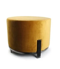 Salt & Pepper Poef 55xH40cm Velvet Cognac Misa