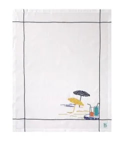 Yves Delorme Theedoek Linnen , Azur