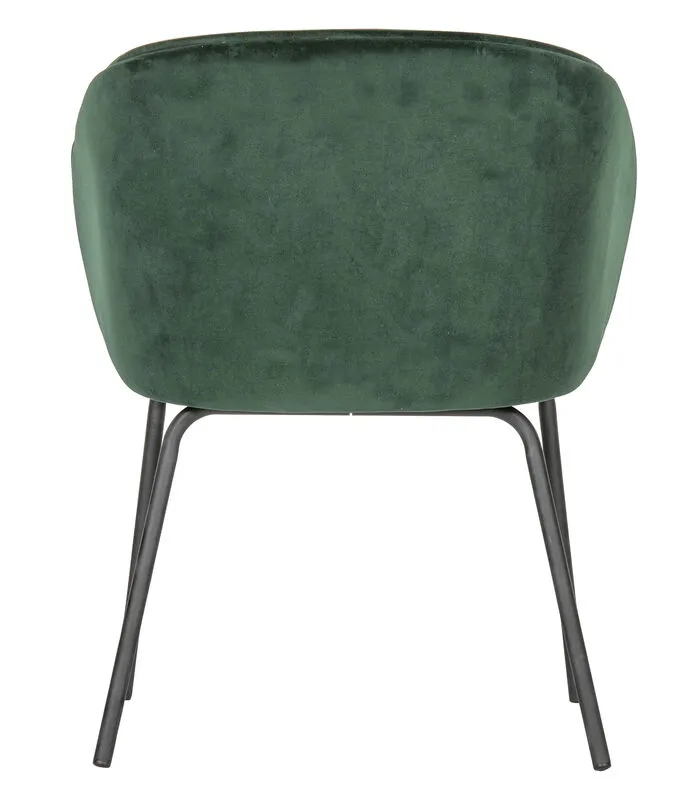 WOOOD Sien Eetkamerstoel - Velvet - Groen - Set Van 2 6 WOOOD Sien Eetkamerstoel - Velvet - Groen - Set Van 2 - Image 4