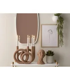 PRESENT TIME Kandelaar Rings - Terracotta Oranje - 38x14,5x30 Cm -Meubilair Geschäft e94a6b348be8417b995cbc22e30c21f0