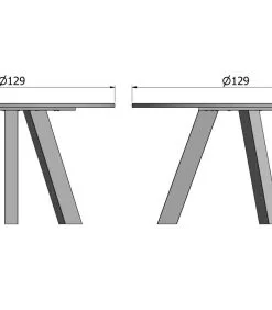 WOOOD Eettafel Rhonda - Eiken - Blacknight - 77x129x129 -Meubilair Geschäft ead04b3cf6d349159dfdab37b3953d64