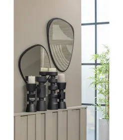 WOOOD Exclusive Midi Kandelaar - Mangohout - Zwart - 36x12x12 -Meubilair Geschäft eb459c4362b94d29ad5eb7870d08e28f