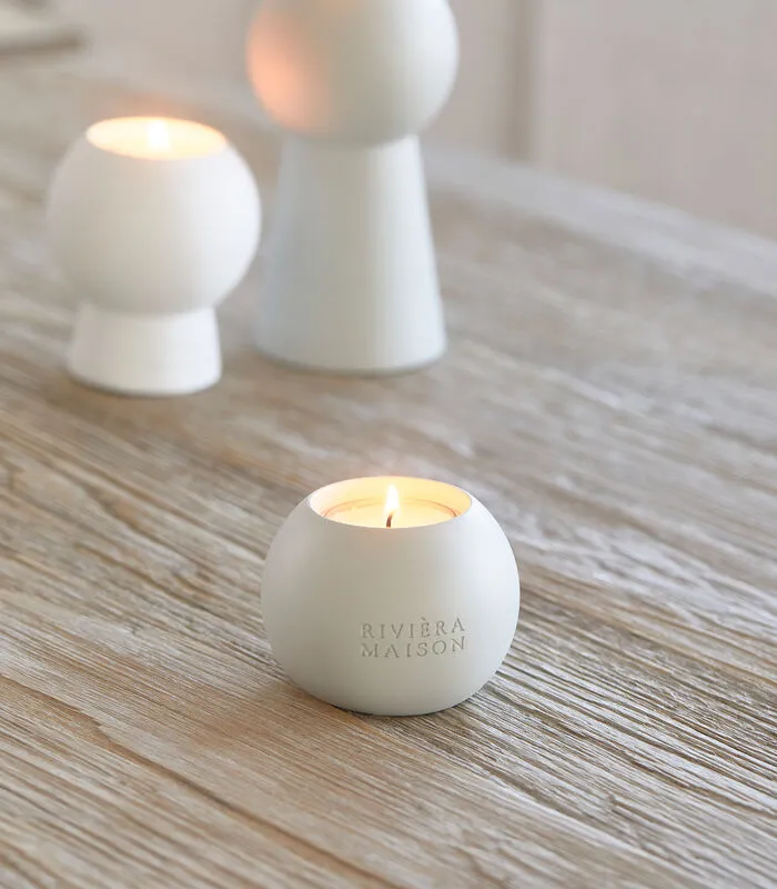 Rivièra Maison Waxinelichthouder Rond, Theelichthouder - Oriental Pearl - Mat Beige 4 Rivièra Maison Waxinelichthouder Rond, Theelichthouder - Oriental Pearl - Mat Beige - Image 2
