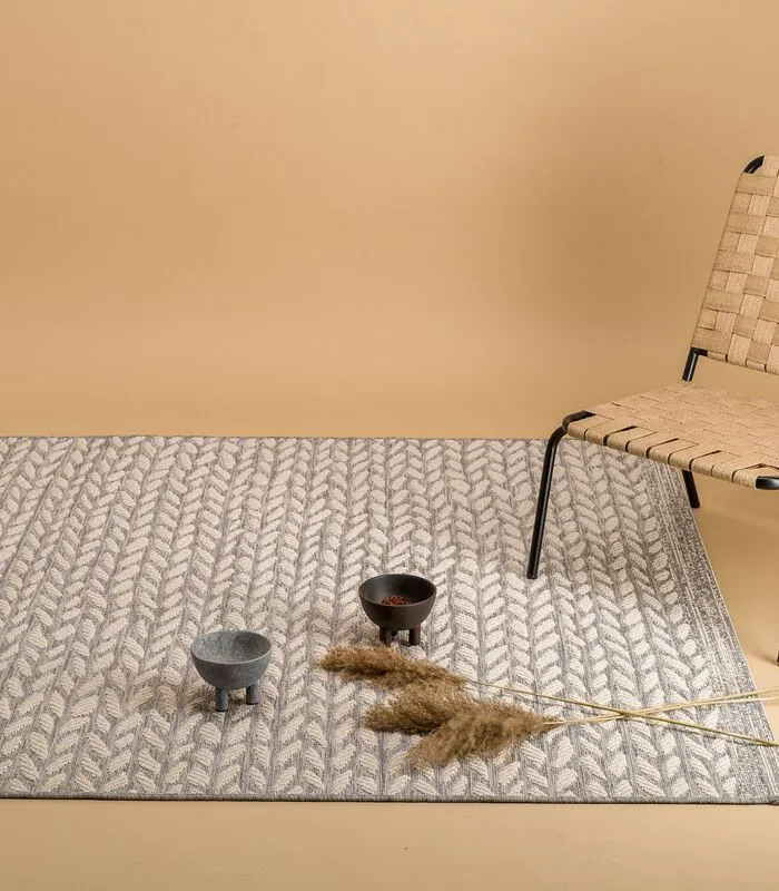 AFKliving Leaves Vloerkleed Grijs 4 AFKliving Leaves Vloerkleed Grijs - Image 2