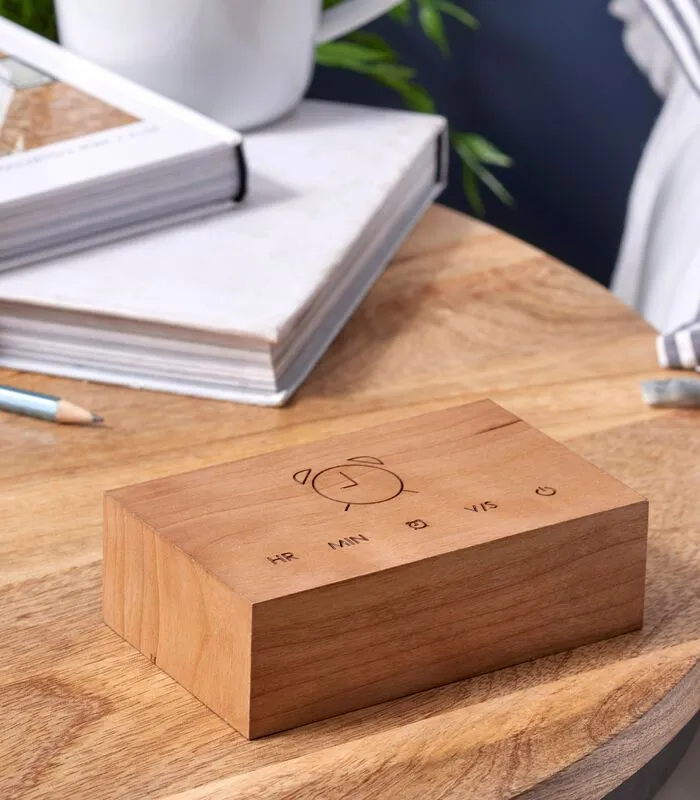 Gingko Flip Click Clock Wekker - Kersen/LED Wit 6 Gingko Flip Click Clock Wekker - Kersen/LED Wit - Image 4