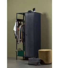 WOOOD Coen Garderobekast - Metaal - Antraciet - 180x80x50 -Meubilair Geschäft f17cd70d02b94e20a7314b7e7935c10c