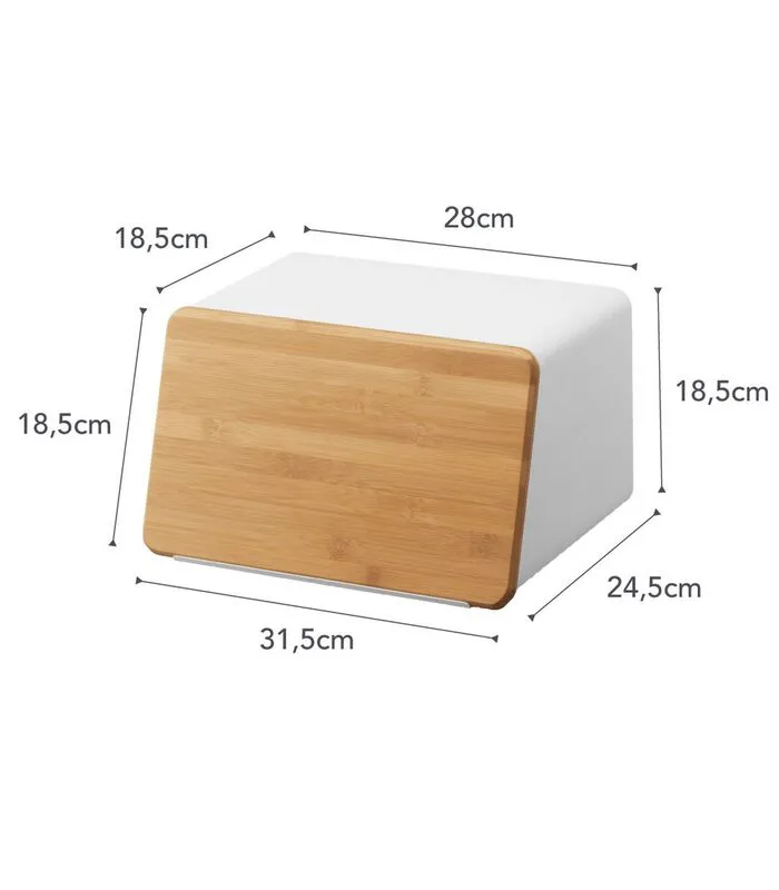 Yamazaki Bread Case With Removable Lid - Tower - White 7 Yamazaki Bread Case With Removable Lid - Tower - White - Image 5