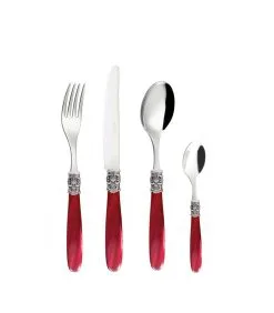 Eme Bestekset Mona Lisa 18/10 16-delig Rood Zilver 4-persoons
