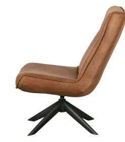 WOOOD Draaifauteuil Skyler - Kunstleer - Cognac - 94x67x85 -Meubilair Geschäft f3ea4d0c17f94a548dcf8ba61938322a