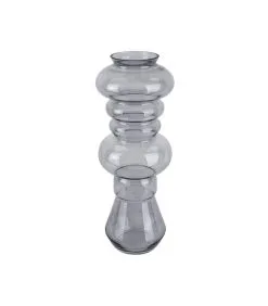 PRESENT TIME Vaas Morgana - Glas Donker Grijs - Large - 18x50cm