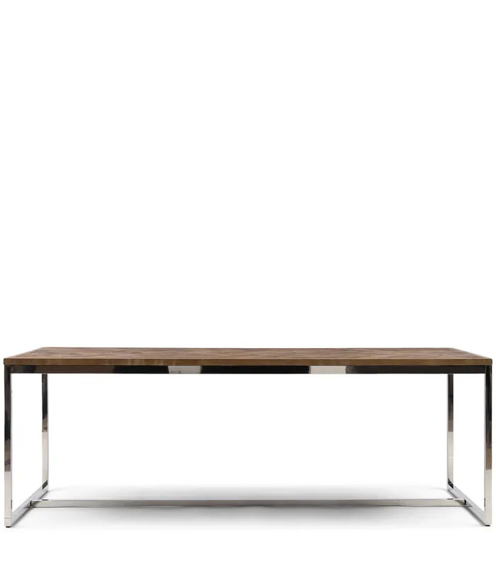 Rivièra Maison Riviera Maison Eettafel - Bushwick Dining Table - 220x90 Cm - Zilver 3 Rivièra Maison Riviera Maison Eettafel - Bushwick Dining Table - 220x90 Cm - Zilver