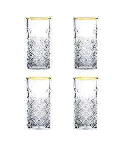 Pasabahce Longdrink Timeless 45 Cl - Transparant Goud 4 Stuk(s)