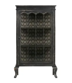 BePureHome Odd Vitrinekast - Hout - Zwart - 114x67.5x39