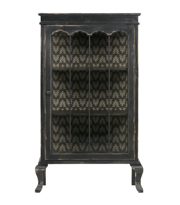 BePureHome Odd Vitrinekast - Hout - Zwart - 114x67.5x39 3 BePureHome Odd Vitrinekast - Hout - Zwart - 114x67.5x39