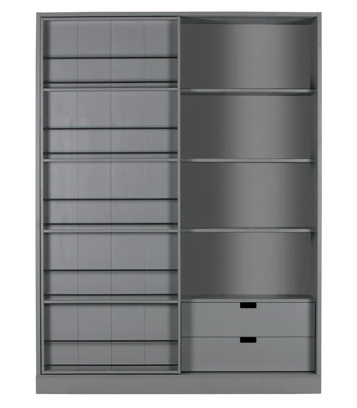 WOOOD Exclusive Exclusive Swing Schuifdeurkast - Grenen Geschuurd - Leem - 200x150x46 3 WOOOD Exclusive Exclusive Swing Schuifdeurkast - Grenen Geschuurd - Leem - 200x150x46