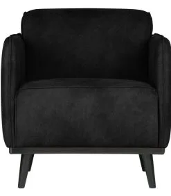 BePureHome Statement Fauteuil Met Arm - Polyester - Zwart - 77x72x93