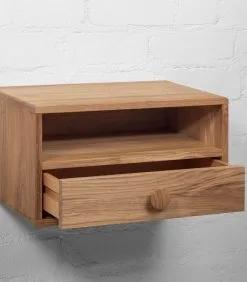 WOODEK Zwevend Nachtkastje HOPE Met Knop In Eikenhout -Meubilair Geschäft f6589ac3c956408ba4ff2d63a41919c4