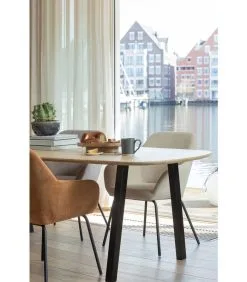 WOOOD Eetkamerstoel Vos - Polyester - Zand - Set Van 2 -Meubilair Geschäft f714264e73af448697ee17d5ec880f4b