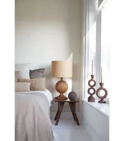 Light & Living Bijzettafel Quenza - Bruin - 44x44x36cm -Meubilair Geschäft f738534eb7f346e78225625aef223e72