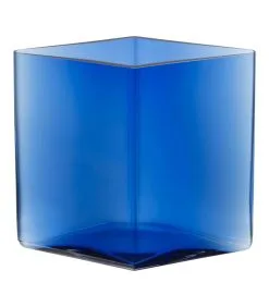 Iittala Ruutu Vaas 205x180mm Ultramarijn Blauw
