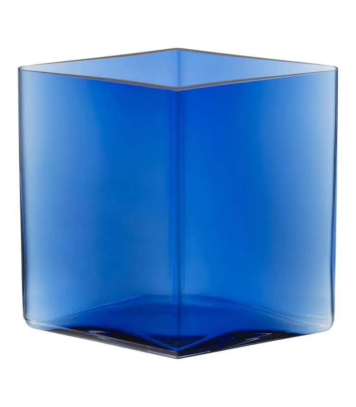Iittala Ruutu Vaas 205x180mm Ultramarijn Blauw 3 Iittala Ruutu Vaas 205x180mm Ultramarijn Blauw