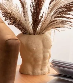 PRESENT TIME Bloempot Male - Bruin - 12x19,5x20,5 Cm -Meubilair Geschäft f7ee2977649e4db98c676bc7fe11c33a