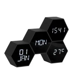 Karlsson Wekker Six In The Mix - Rubberized Zwart - 17,5x12x4,5cm