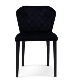 Rivièra Maison Eetstoel Isabelle Dining Chair Vel IIIIndigo - Polyester, Rubberhout - (LxBxH) 64.0x54.5x86.5 Cm