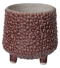 BePureHome Serene Vaas - Keramiek - Aubergine - 15x14x14