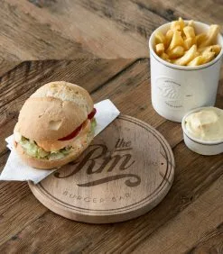 Rivièra Maison Serveerplank Rond Hout Voor Hamburger - Amsterdam Burger Bar - Bruin -Meubilair Geschäft fb4560af11de4c07ac84986360d92d8b