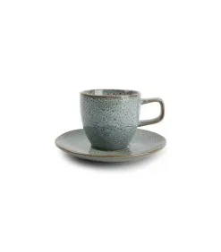 Salt & Pepper Kop 20cl En Schotel 14,5cm Lagoon Mielo - (x4)