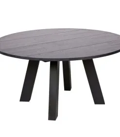 WOOOD Rhonda Eetkamertafel XL - Eiken - Blacknight - 75x150x150