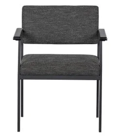 WOOOD Eetkamerstoel Gust - Polyester - Donkergrijs - Set Van 2 -Meubilair Geschäft fe1810f37918412ca95790a65a352f2c