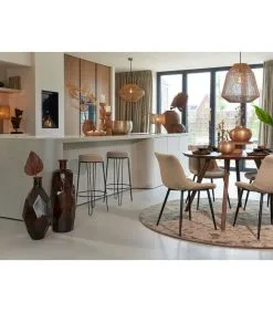 Light & Living Eettafel Quenza - Hout - Ø120cm -Meubilair Geschäft fe303e8fcb2840be8229befdbbd31de1