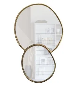 WOOOD Exclusive Shay Dubbele Spiegel - Aluminium - Goud - 28x45x1